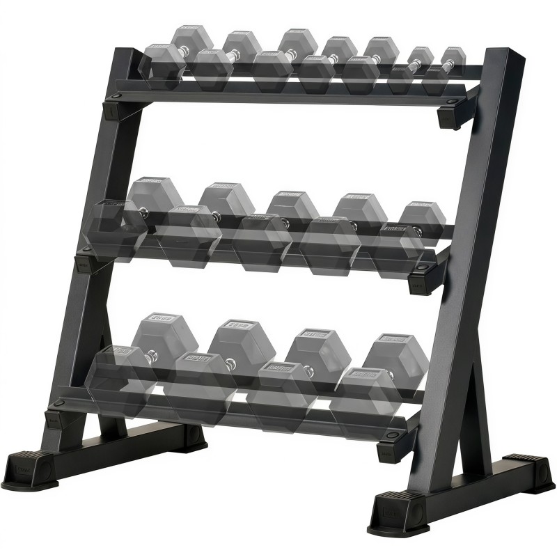 Home Gym Floor - Трехуровневая регулируемая стойка для гантелей (35,4