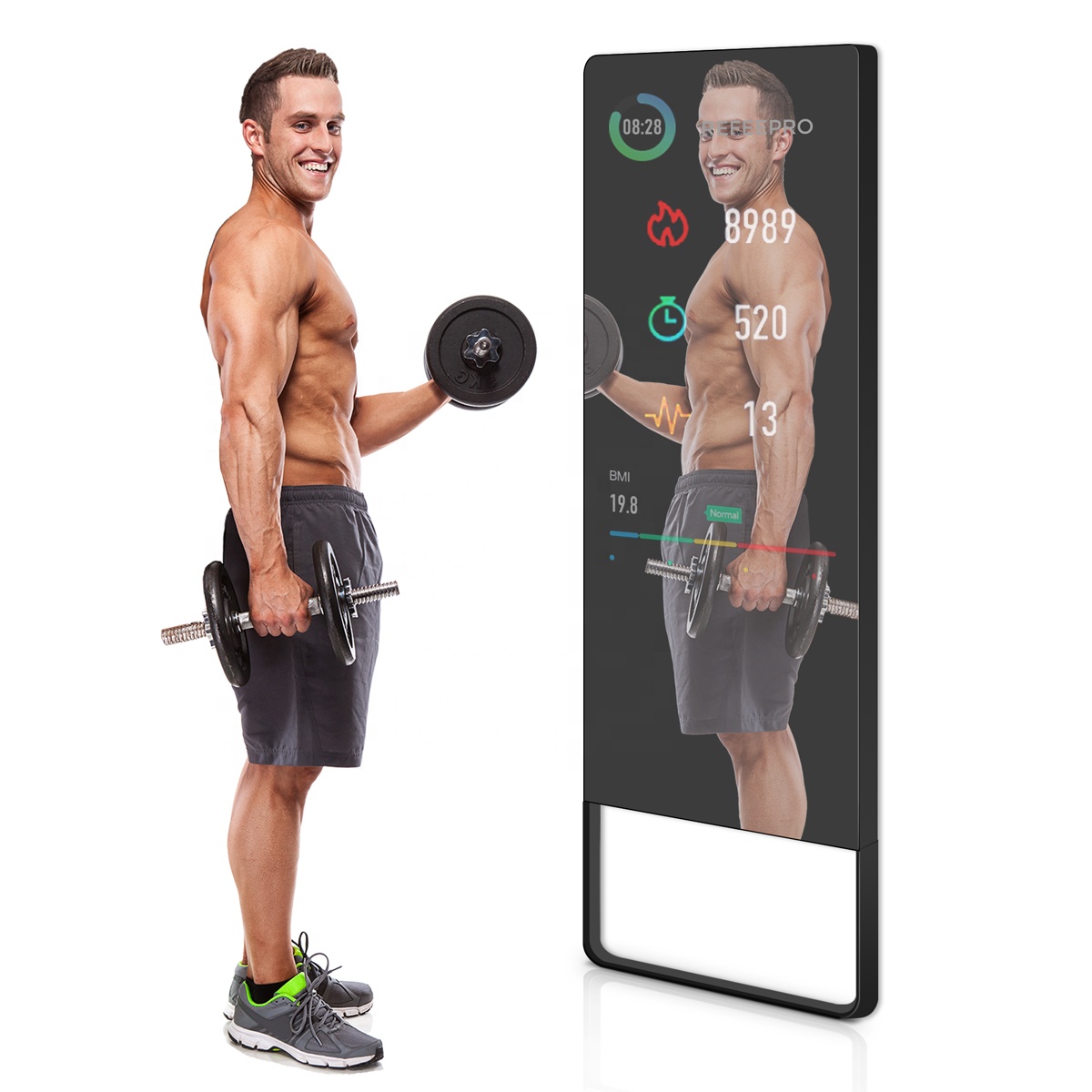 Home Gym Floor - Персональный тренажер с точечным экраном, зеркало,