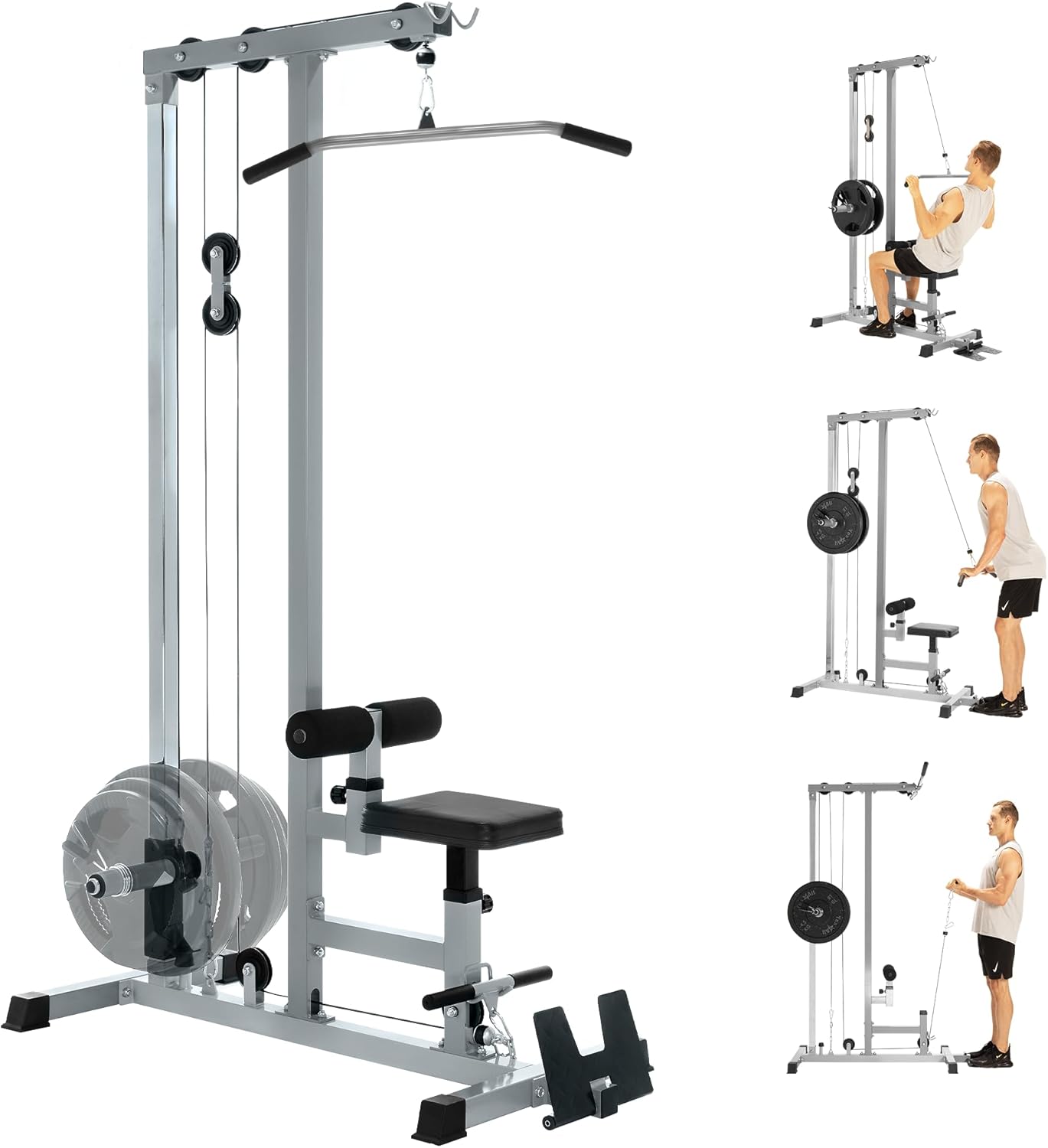 Lat Pulldown Cable - Тренажер для фитнеса, прочный металлический, серебристый,