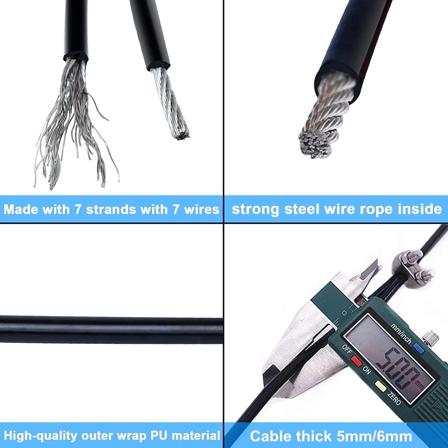 100 метров, толщина 4/5/6 мм,  – обзор и цена Cable Pulley System