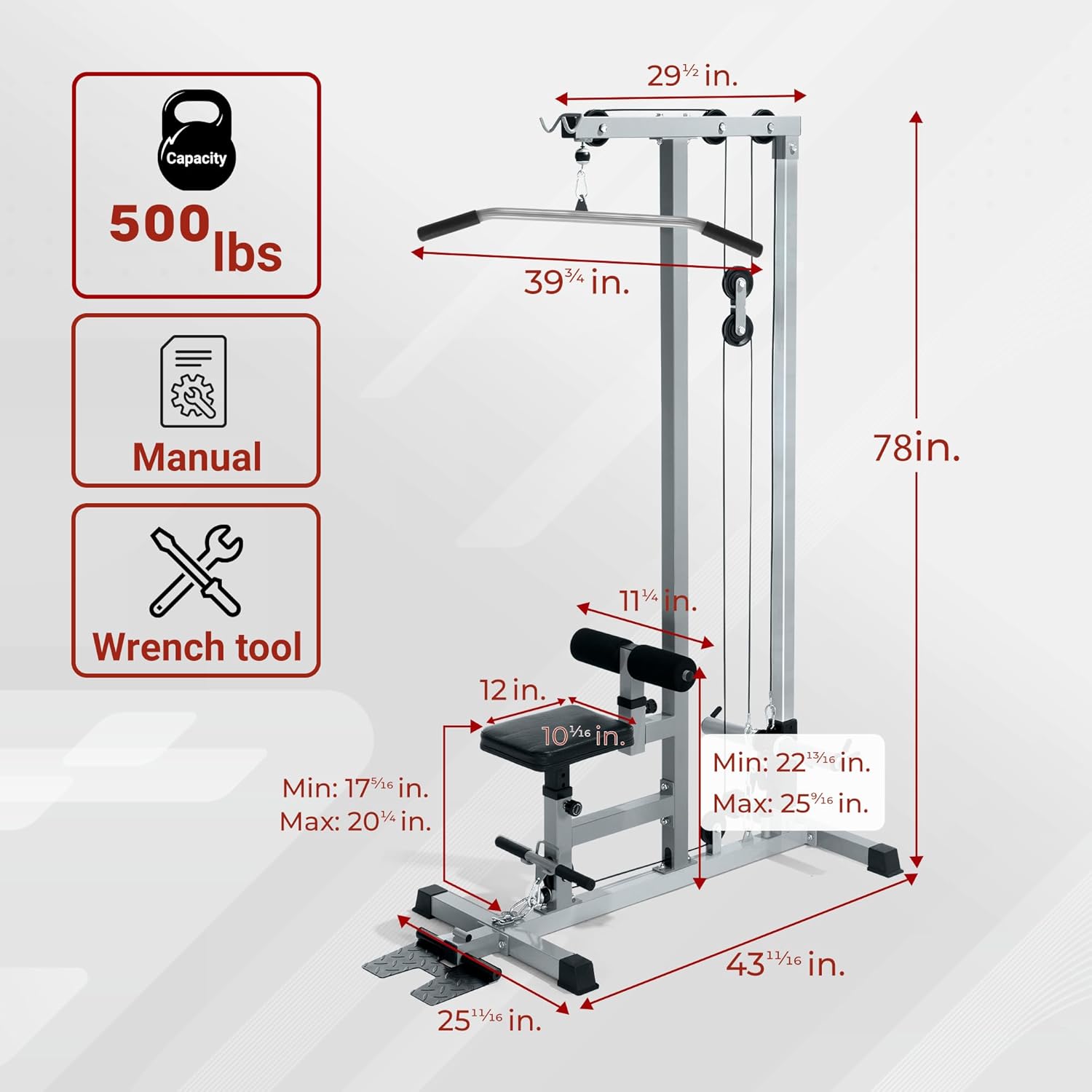 Тренажер для фитнеса, прочный  – обзор и цена Lat Pulldown Cable